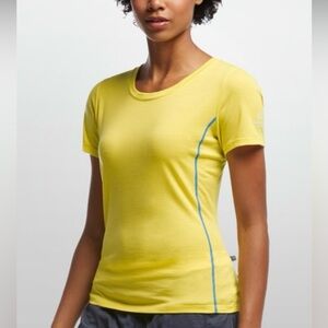 Icebreaker Merino Wool Aero T-Shirt Athletic Yellow Technical Gorpcore Hiking, M